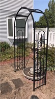 Large metal garden arch, roughly 8 feet tall