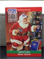 1990 NFL Pro Set Santa Clause Card