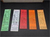 (5) 1974 Tickets form The Cleveland Arena