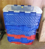 Lot of Assorted Flap Lid Totes