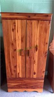 Antique cedar wood wardrobe - nice smaller size