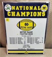 1989 Notre Dame National Champions Poster