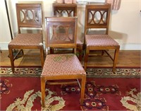 4 vintage 1940s dining chairs - all matching