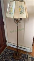Antique 1920s three light floor lamp with a