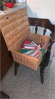 Kitchen arm chair with a picnic basket and