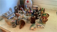 Collection of vintage salt and pepper shakers,