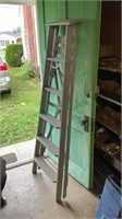 Vintage 6 foot wooden step ladder