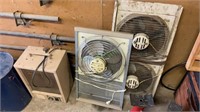Lot of two exhaust fans and a portable space