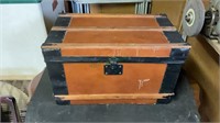 Childs doll chest - wooden chest measures 18 x 11
