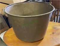 Antique copper kettle - 5 gallons - with cast-iron