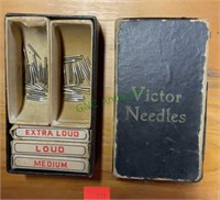 Box of antique Victor needles - antique steel