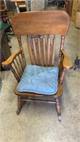 Nice antique rocking chair with seat cushion