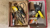Two box lot including conduit knockout tools,