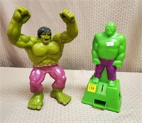1979 Hulk Hasbro Bank & 1978 Funstuf Inc. Hulk Toy
