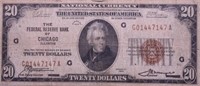 20 $ NATIONAL CURRENCY VF