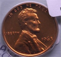 1963 PROOF CAMEO LINCOLN CENT