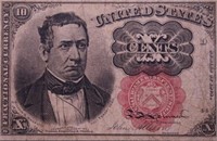 1874 US 10 CENT FRACTIONAL VF