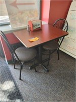 Two Top Table w/ Chairs, Napkin Holder, Shaker Set