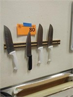 Knives & Wall Hanger- Lot of Five(5)