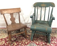 2 Small Child Rocking Chairs