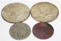 1967, 1968 Kennedy 40 % Halfs, V Nickel,