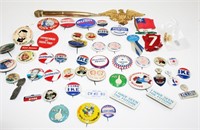 Pins-Political, Hop. Cassidy, Aunt Jemima, Kellogg