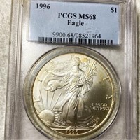 1996 Silver Eagle PCGS - MS68