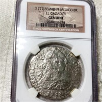 1777-83 Mexican Silver 8 Reales NGC - GENUINE