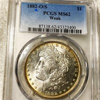 1882-O/S Morgan Silver Dollar PCGS - MS62