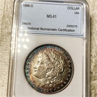 1896-O Morgan Silver Dollar NNC - MS61