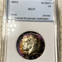 1969-D Kennedy Half Dollar NNC - MS67