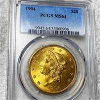 1904 $20 Gold Double Eagle PCGS - MS64