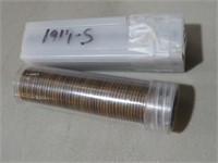 (1) ROLL 1917S & (1) ROLL OF 1919S PENNIES