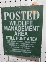 FLORIDA WILDLIFE MANAGEMENT SIGN