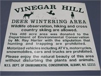 VINEGAR HILL NEW YORK WILDLIFE SIGN