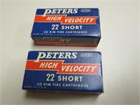 (2) BOXES PETER 22 SHORT AMMO