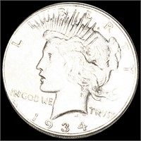 1934 Silver Peace Dollar LIGHTLY CIRCULATED