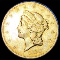 1850 Liberty Head $20 Gold Double Eagle