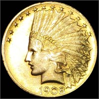 1908 $10 Gold Eagle UNCIRCULATED
