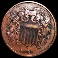 1864 Two Cent Piece ABOUT UNCIRCULATED