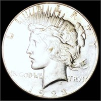1922-S Silver Peace Dollar CLOSELY UNCIRCULATED