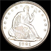 1891 Seated Half Dollar UNCIRCULATED