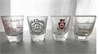 Lot of 4 Shot Glasses