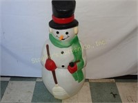 Blow Mold Plastic Christmas Snowman 40"T missing