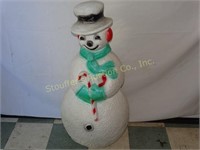 Blow Mold Plastic Christmas Snowman 40"T