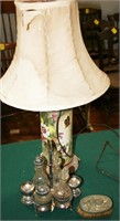 Table Lamp, Castor Set, Brush Lot