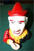 Cast Iron Clown Mechanical Bank