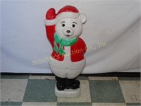 Blow Mold Plastic Christmas Bear 33"T