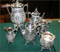 Ornate 6-Pc. Coffee & Tea Silverplate Set