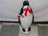 Blow Mold Plastic Christmas Penguin  23"T